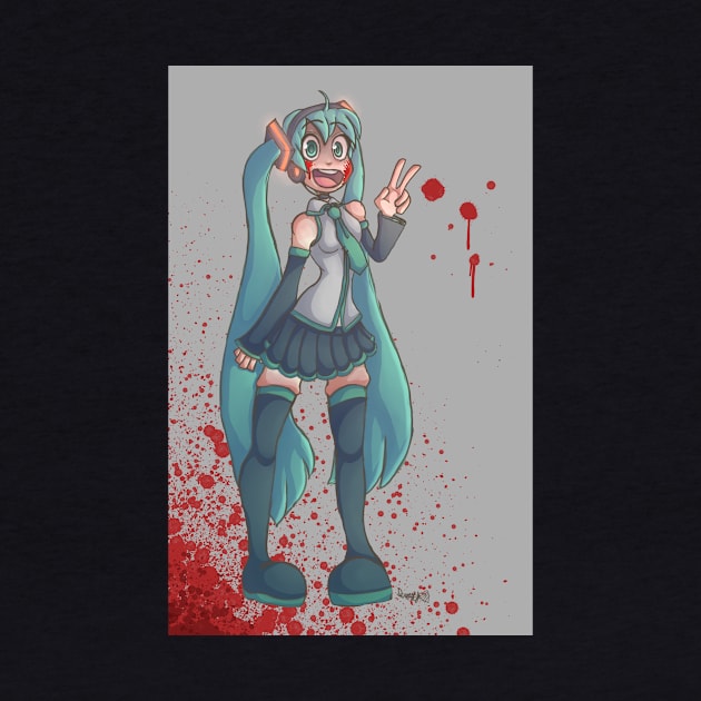 Miku Spilled Ketchup Everywhere by BagelGirl